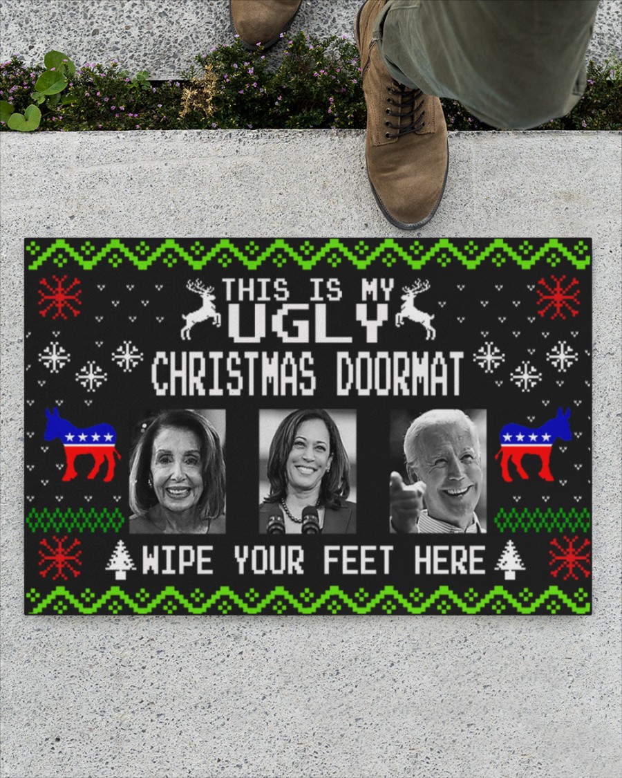 NEW Joe Biden this is my ugly Christmas wipe feet here doormat 9