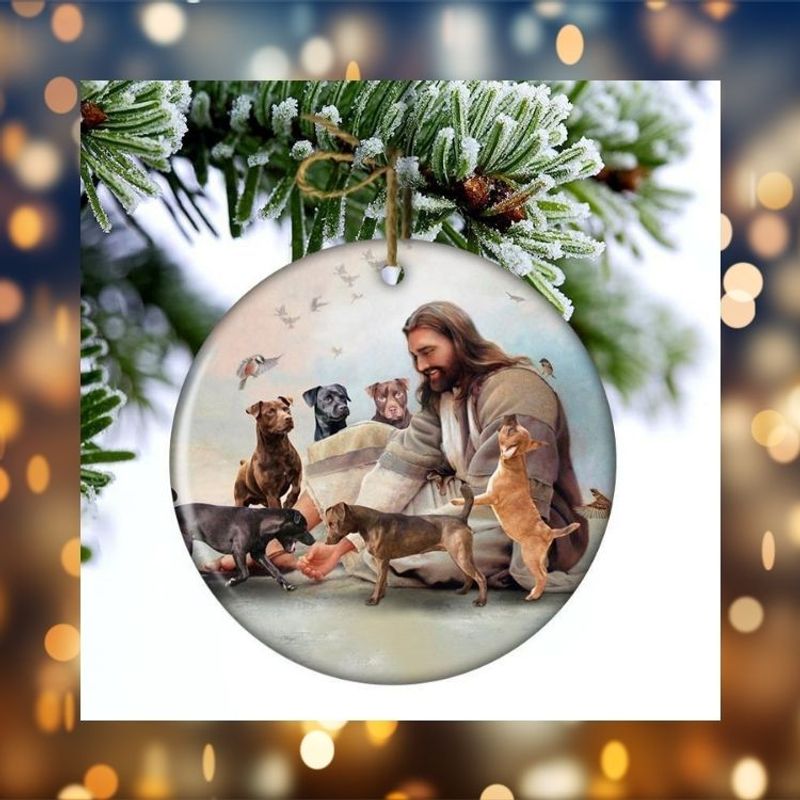 LIMITED Jesus Surrounded By Patterdales Christmas ornament 6