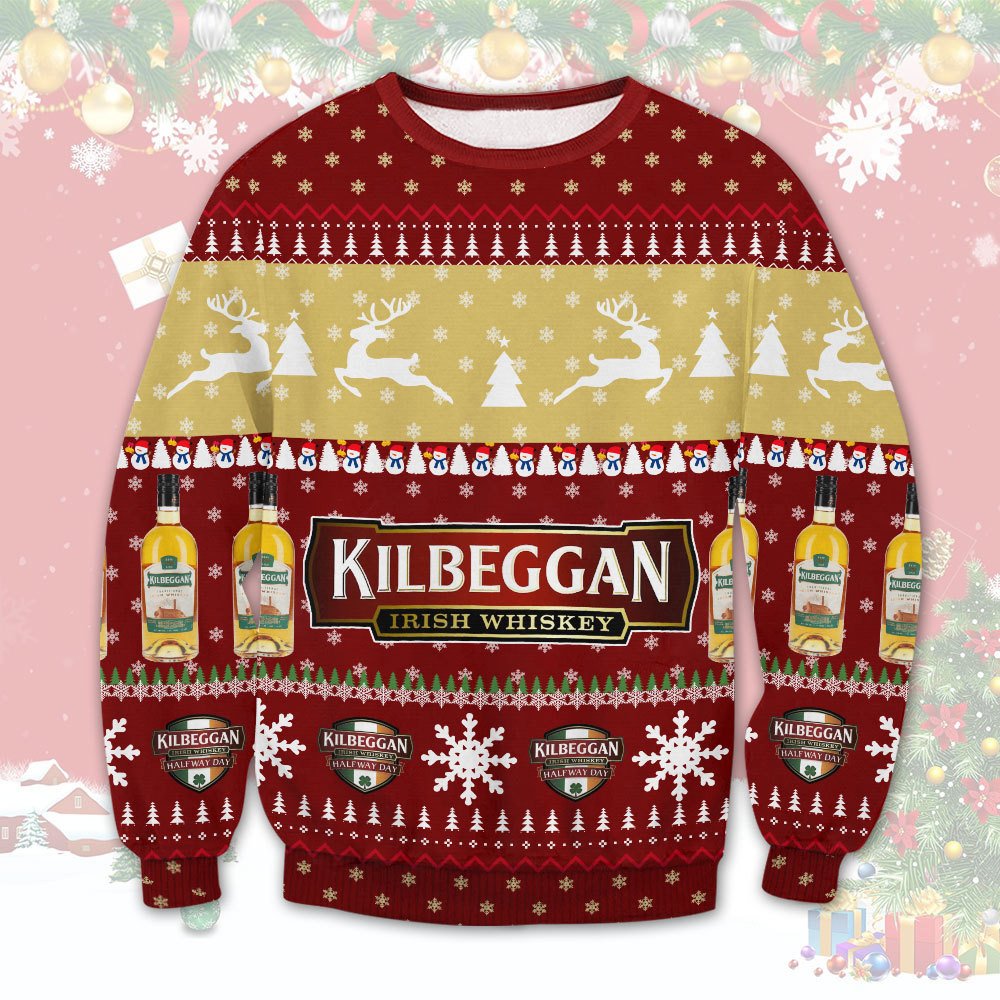 Kilbeggan Irish Whiskey Christmas Sweater 1