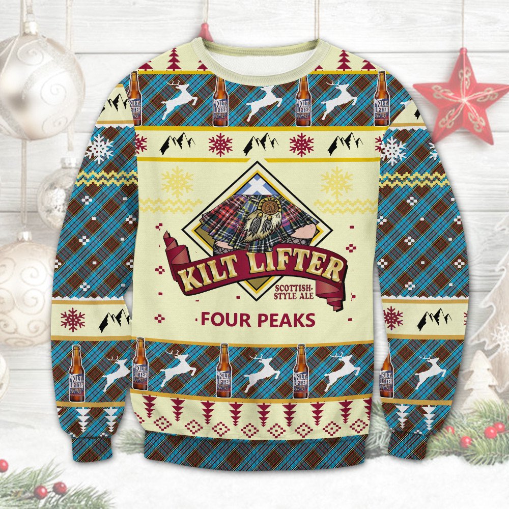 Kilt Lifter Scottish Style Ale Four Peaks Christmas Sweater 1