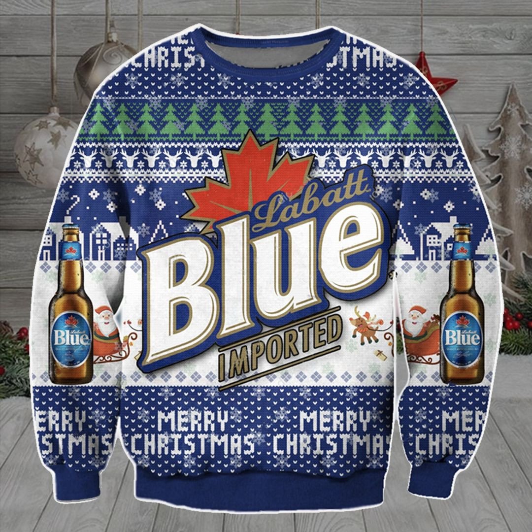 NEW Labatt Blue Imported Christmas sweater 5