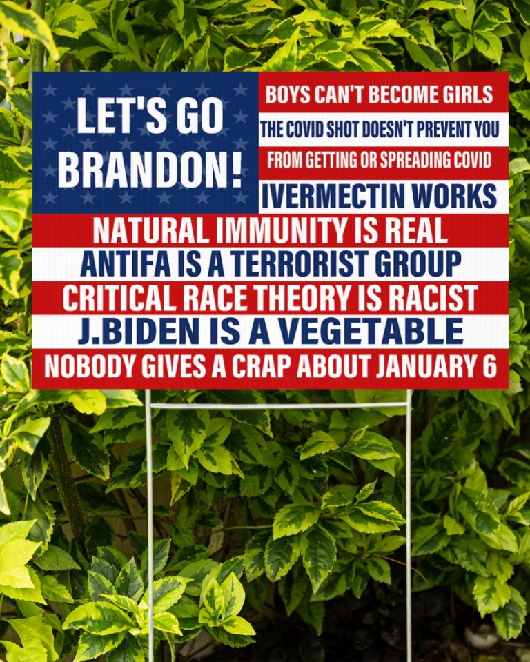 Let's Go Brandon Nobody Give A Crap About January 6 Yard Sign 1