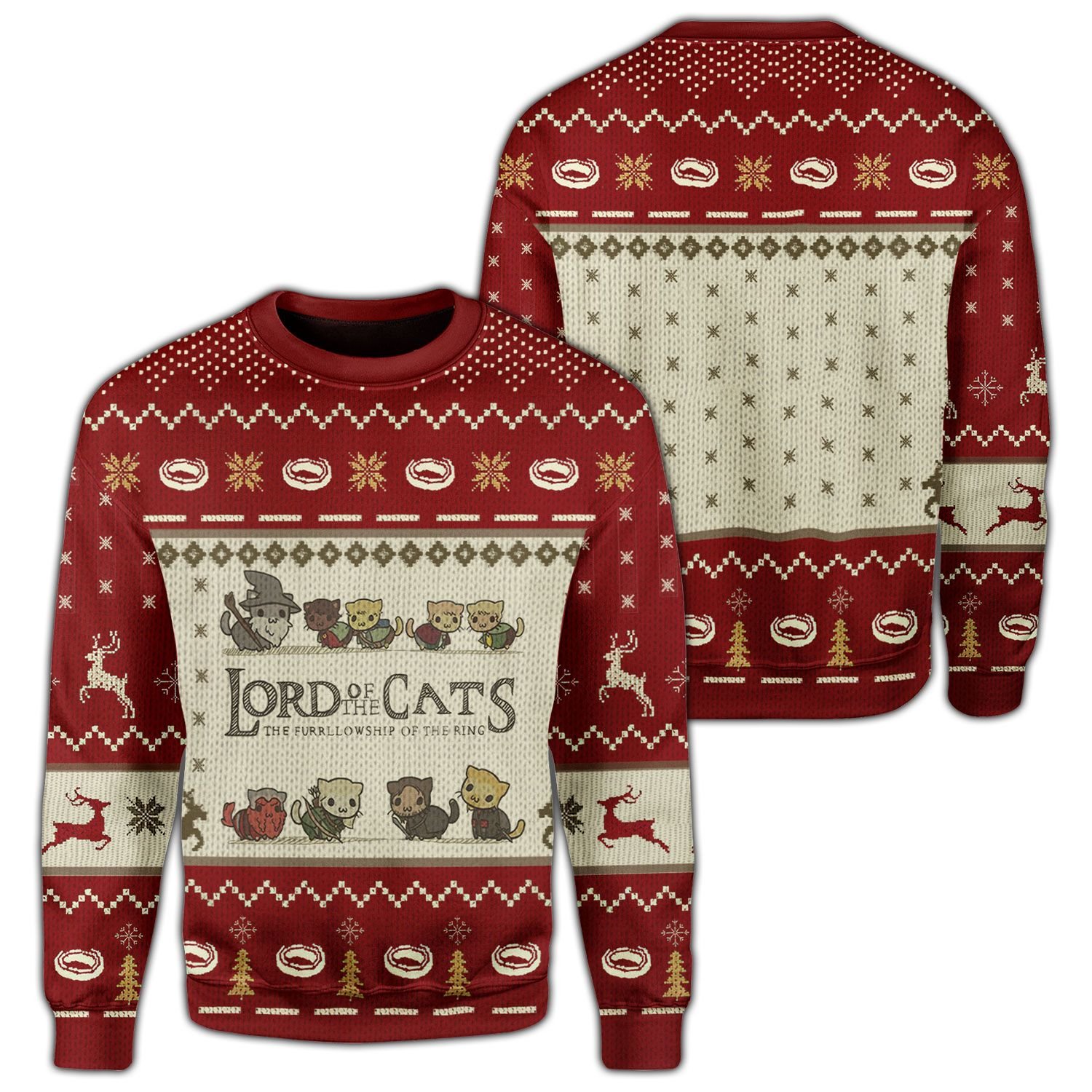 HOT Lord Of The Cats The Furrllowship Of The Ring Christmas Sweater 4