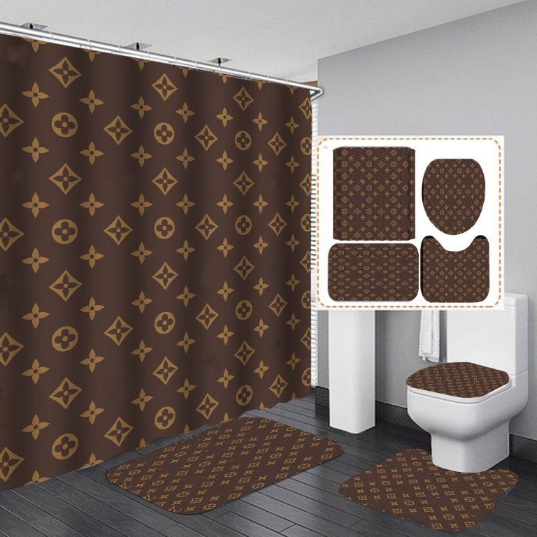 NEW Louis Vuitton bathroom shower curtains set 8