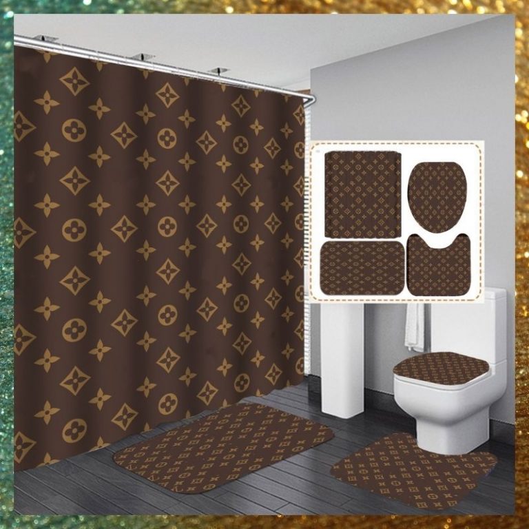 NEW Louis Vuitton bathroom shower curtains set 9