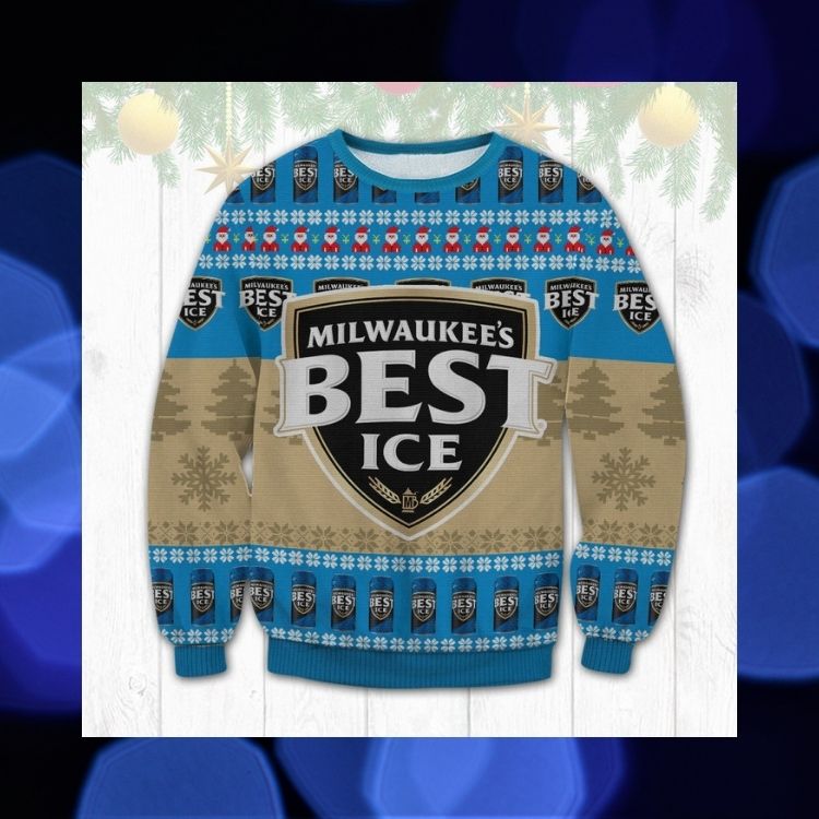 LIMITED Milwaukee's Best Ice ugly Christmas sweater 5