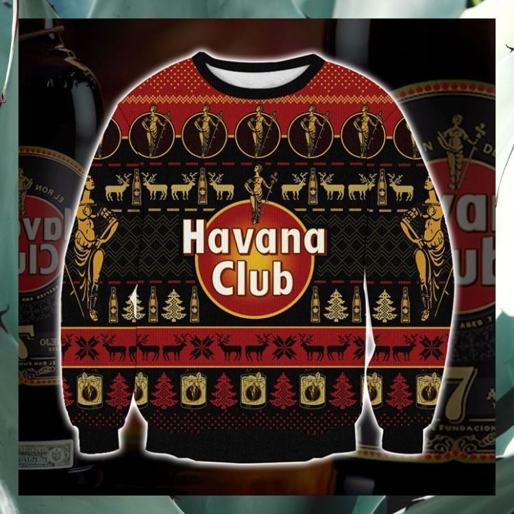 NEW Havana Club Deer Christmas Sweater 5