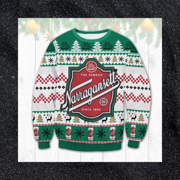 NEW Narragansett Brewing Company Since 1890 ugly Christmas sweater 3