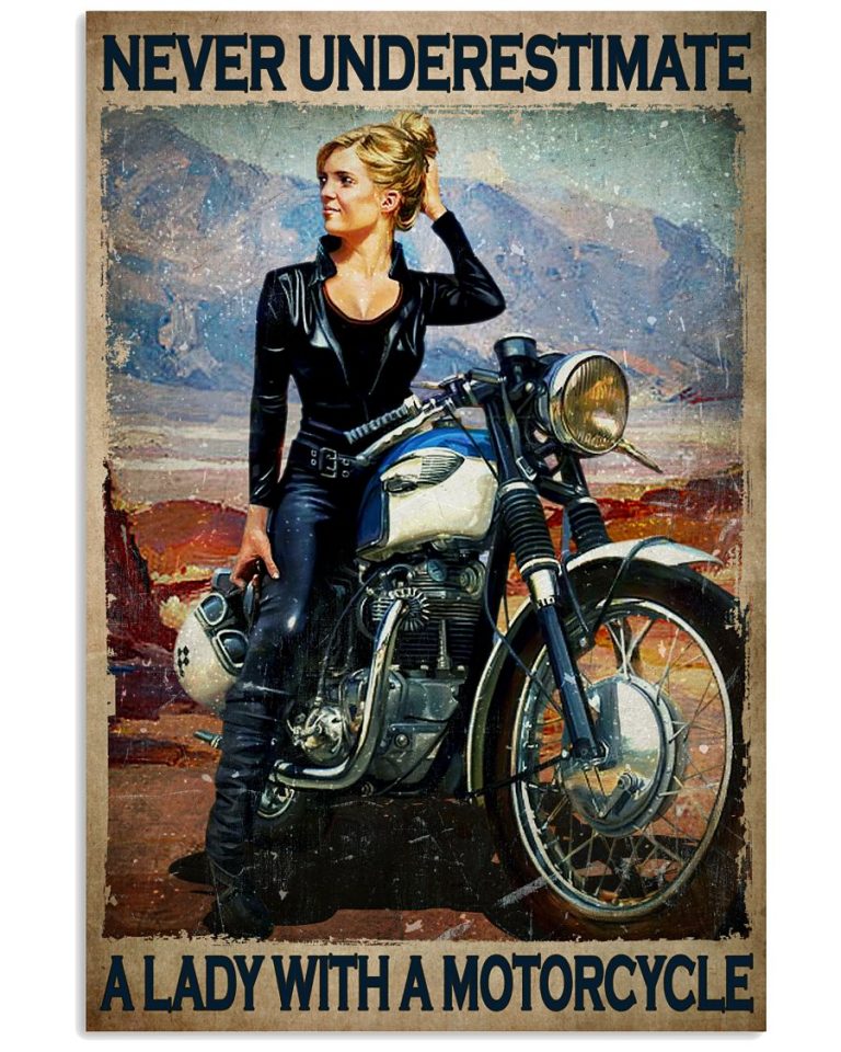 BEST Never Underestimate A Lady With A Motorcycle poster 10