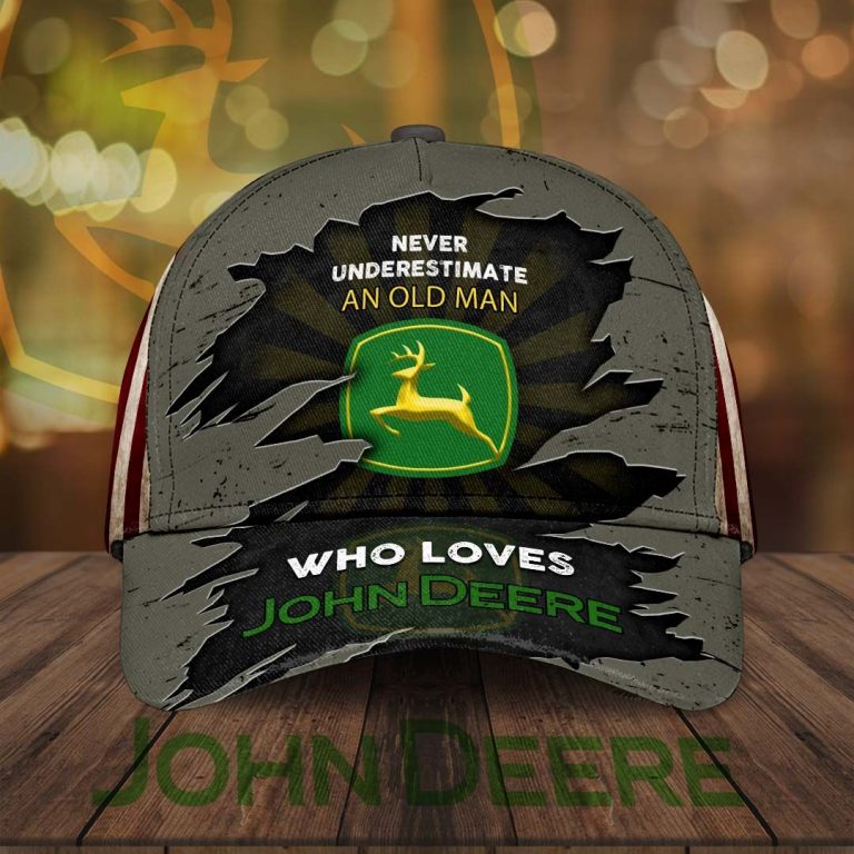 HOT Never Underestimate An Old Man Who Loves John Deere Cap Hat 12