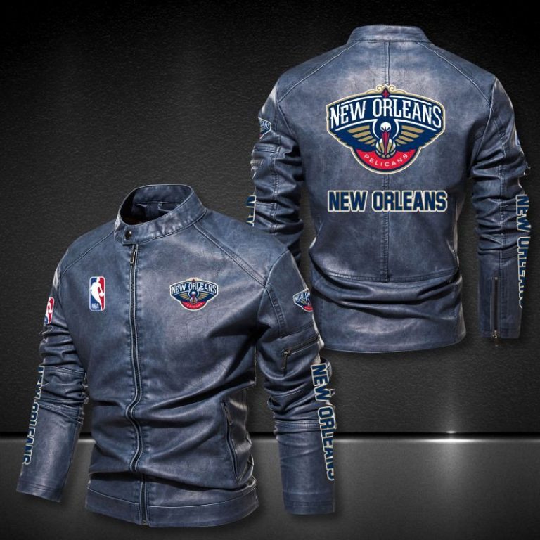 New Orleans Pelicans motor leather jacket 7