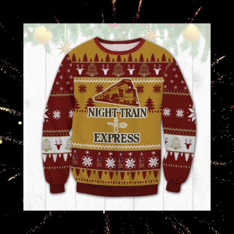 BEST Night Train Express wine ugly Christmas sweater 3