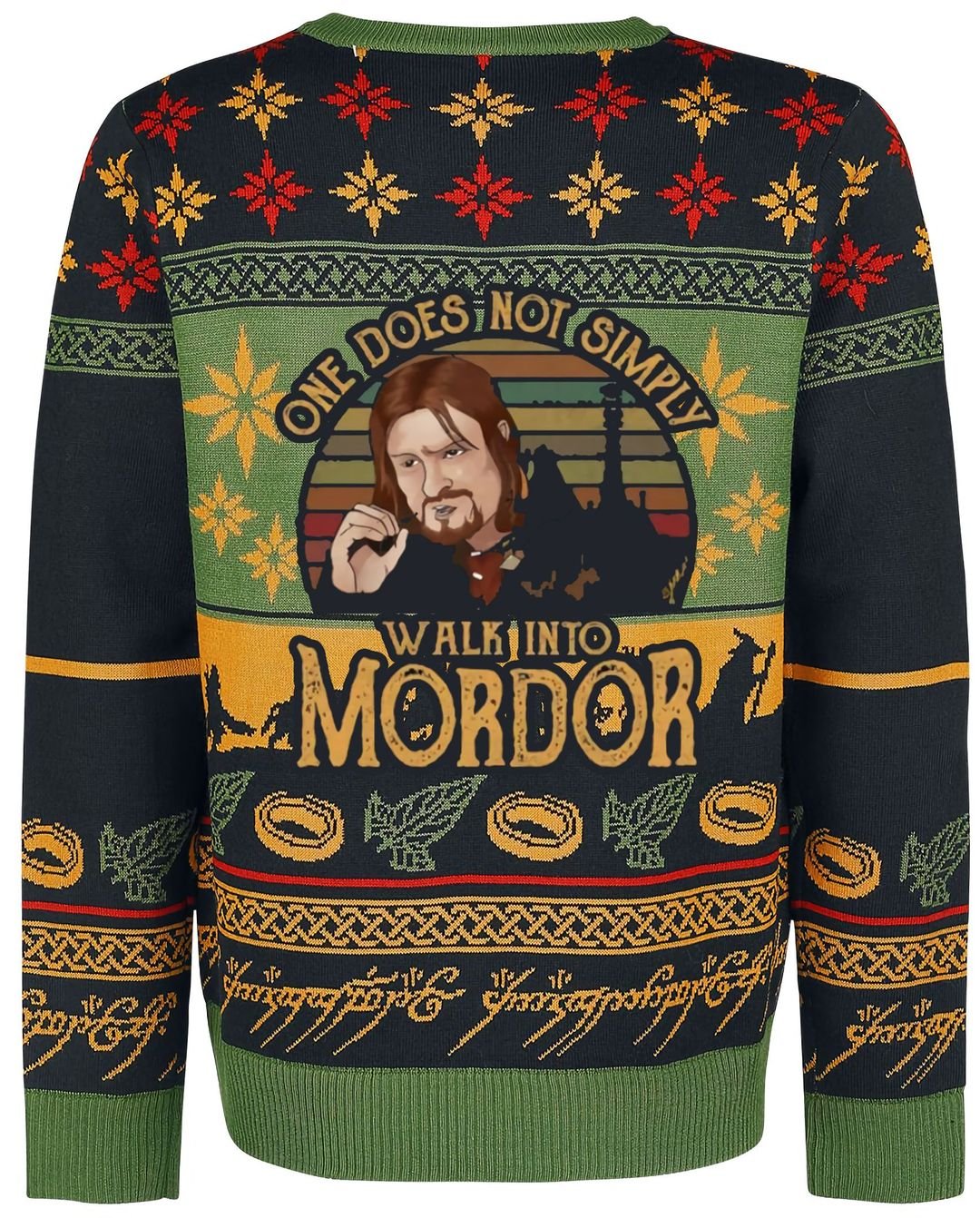 LIMITED One Does Not Simply Walking Mordor Meme Christmas Sweater 5