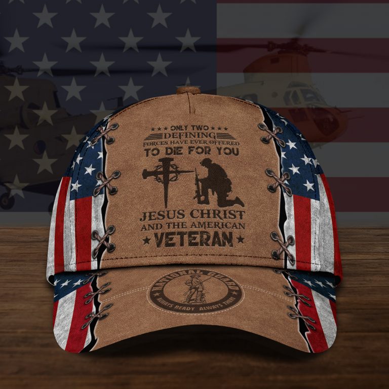 HOT Army National Guard Jesus Christ And The American Veteran Personalized Cap 6