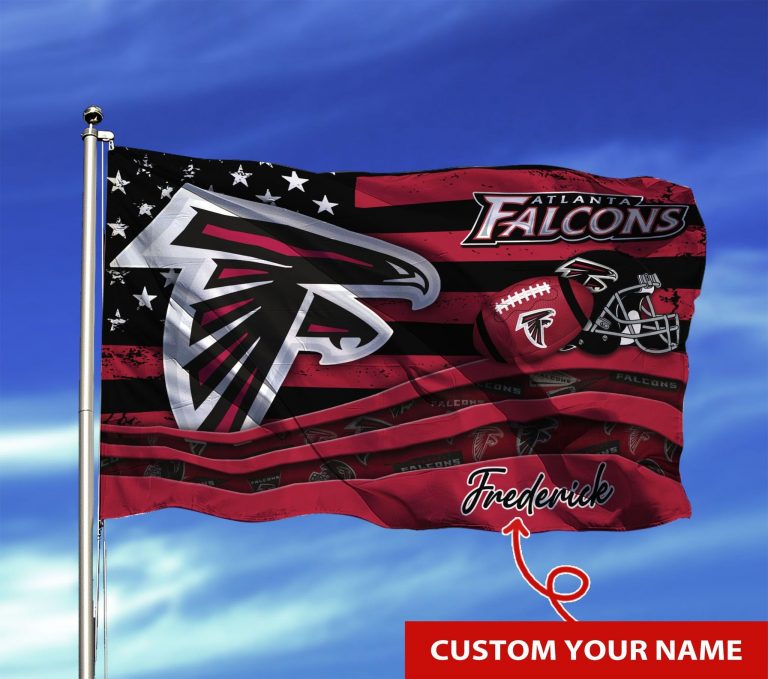 LIMITED Atlanta Falcons custom Personalized name flag 8