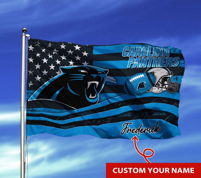 HOT Carolina Panthers custom Personalized name flag 8