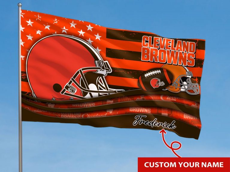 HOT Cleveland Browns custom Personalized name flag 8