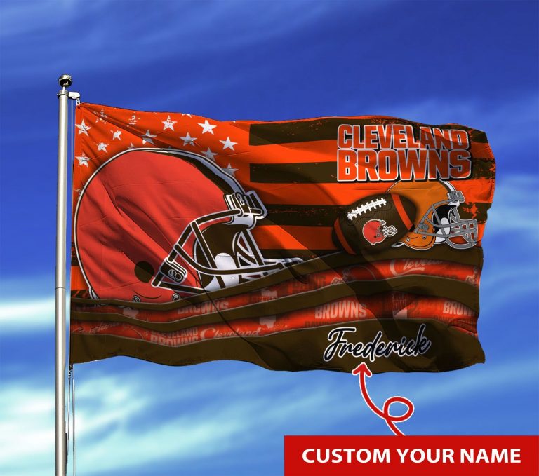 HOT Cleveland Browns custom Personalized name flag 6