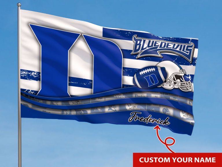 Personalized Duke Blue Devils custom name flag 8