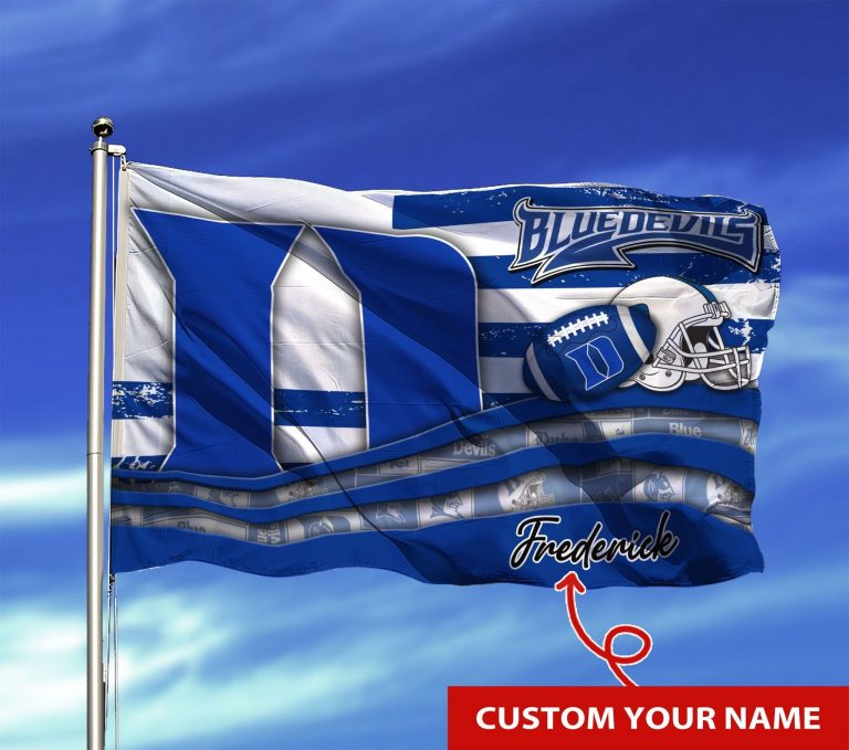 Personalized Duke Blue Devils custom name flag 6