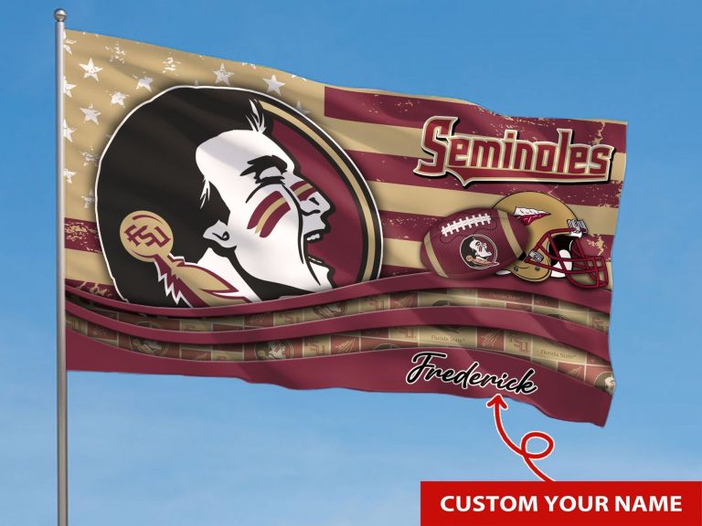 Personalized Florida State Seminoles custom name flag 8
