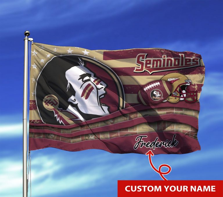 Personalized Florida State Seminoles custom name flag 6