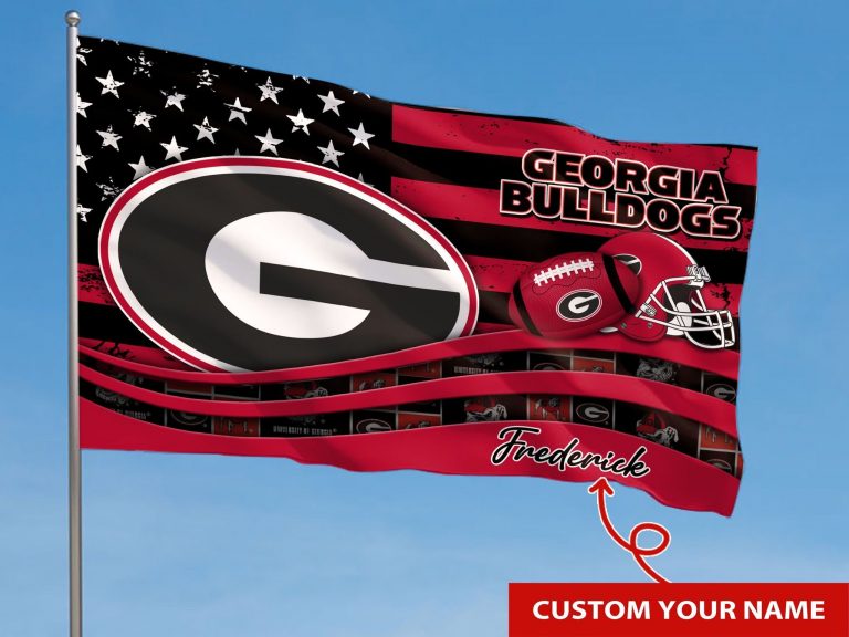 Personalized Georgia Bulldogs custom name flag 8