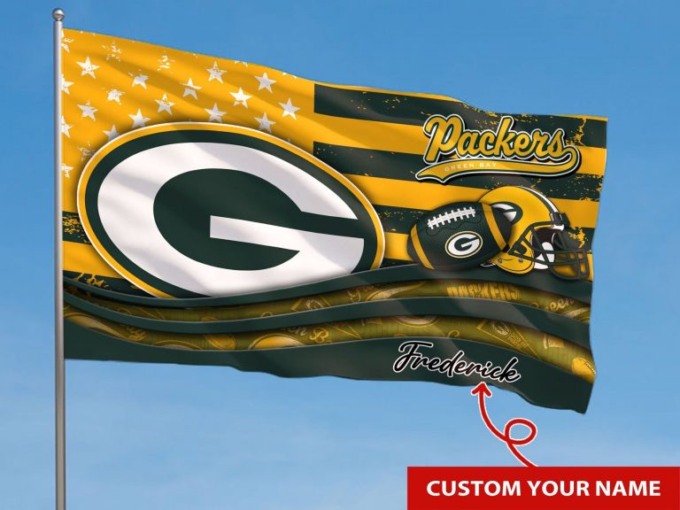 HOT Green Bay Packers custom Personalized name flag 6
