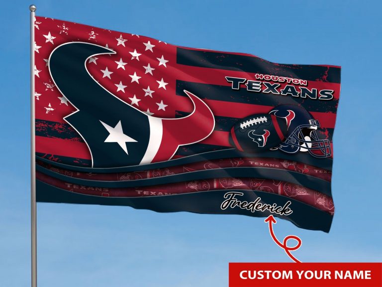 NEW Houston Texans custom Personalized name flag 8