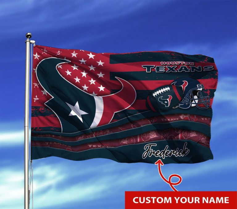 NEW Houston Texans custom Personalized name flag 6