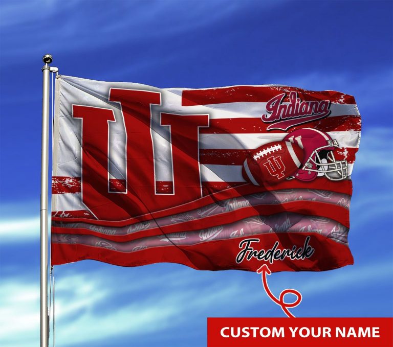 Personalized Indiana Hoosiers custom name flag 8