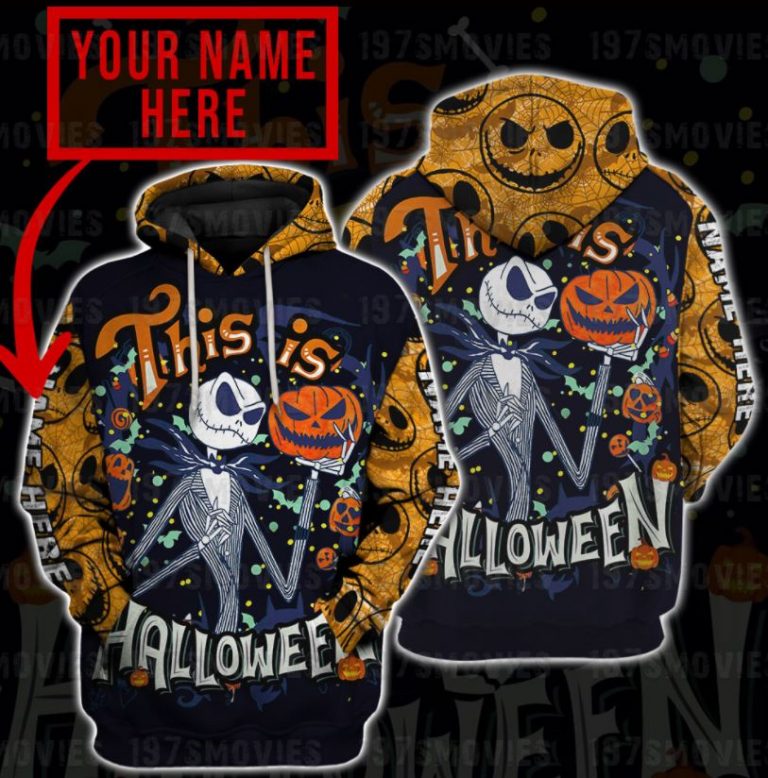 HOT Jack Skellington this is Halloween custom Personalized 3d shirt, hoodie 8