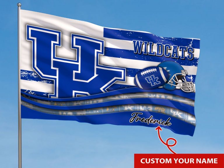 Personalized Kentucky Wildcats custom name flag 8