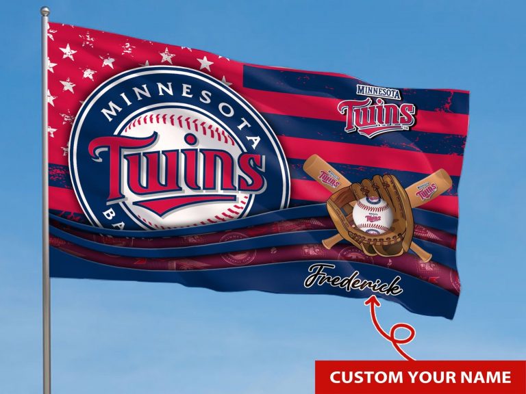 Personalized Minnesota Twins custom name flag 6