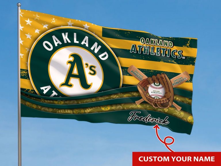 Personalized Oakland Athletics custom name flag 8