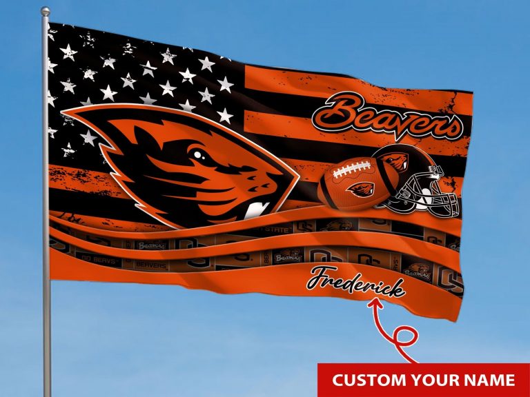 Personalized Oregon State Beavers custom name flag 8