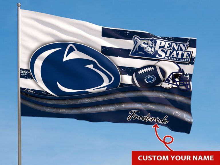 Personalized Penn State Nittany Lions custom name flag 8