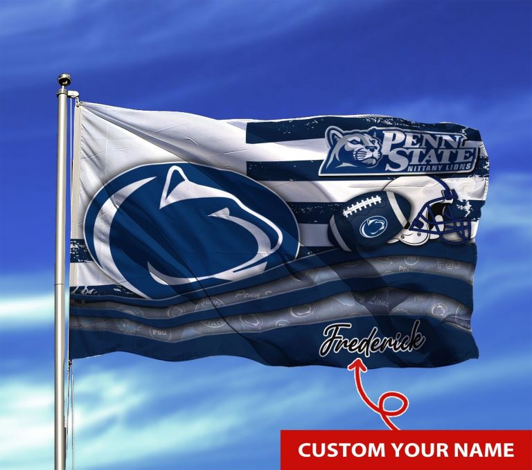 Personalized Penn State Nittany Lions custom name flag 6