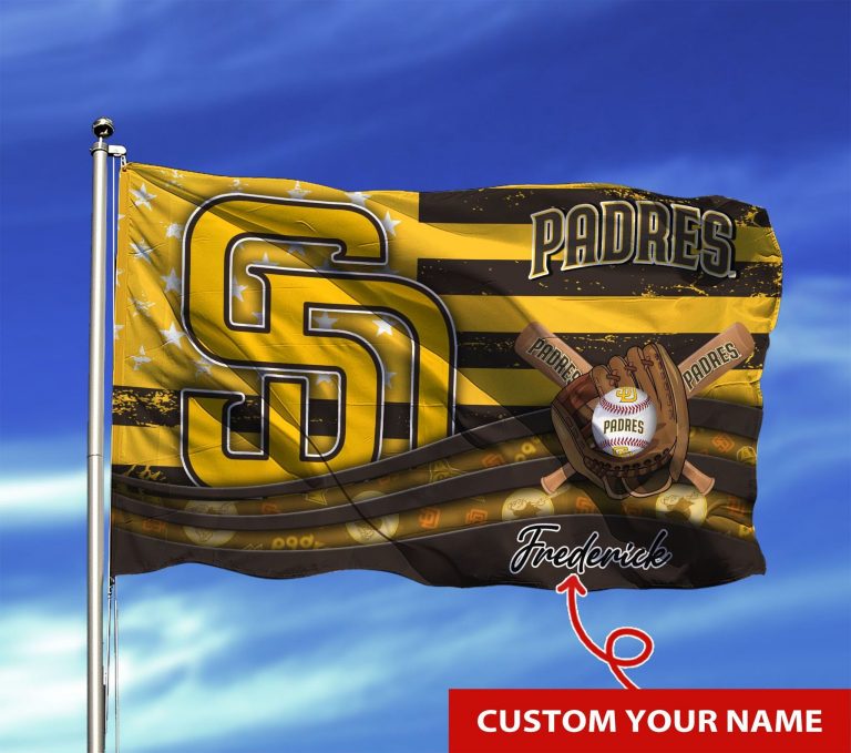 Personalized San Diego Padres custom name flag 6