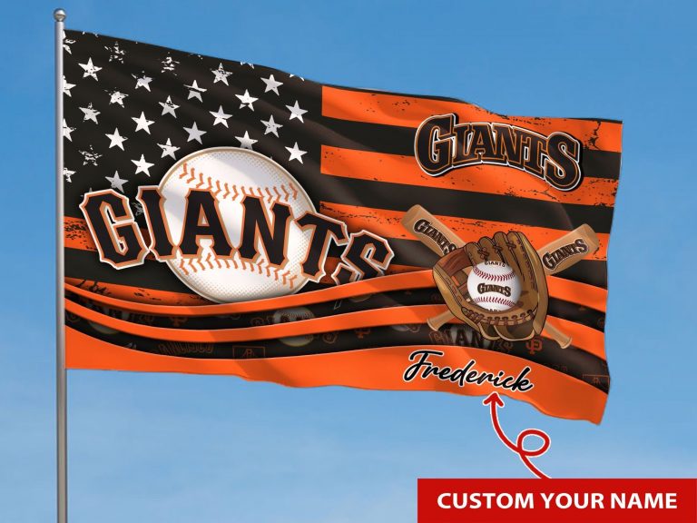 Personalized San Francisco Giants custom name flag 8