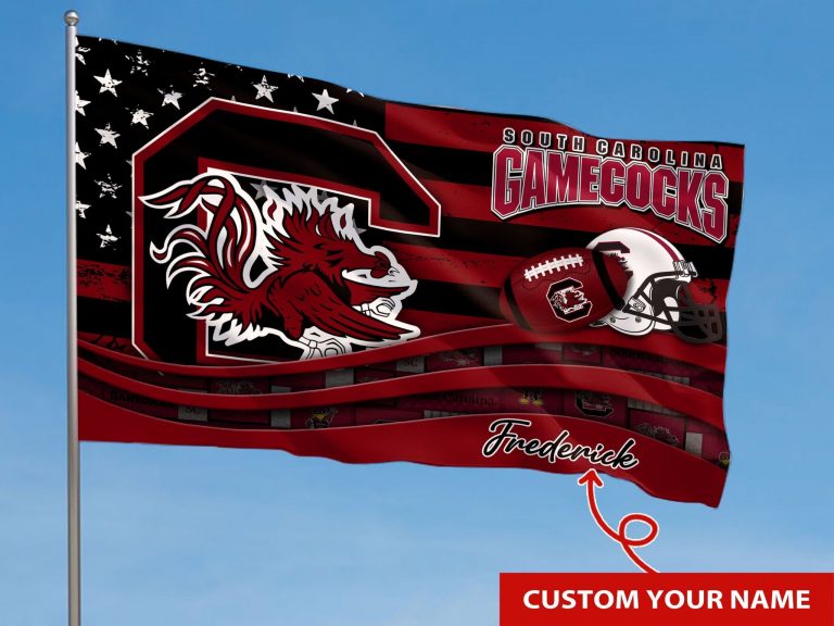 Personalized South Carolina Gamecocks custom name flag 8