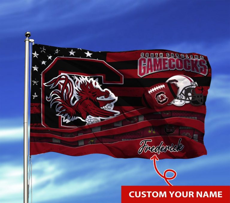 Personalized South Carolina Gamecocks custom name flag 6