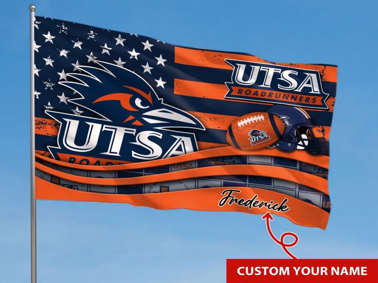 BEST UTSA Roadrunners custom Personalized name flag 6