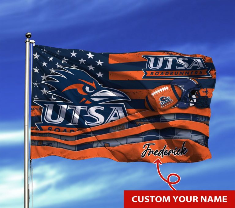 BEST UTSA Roadrunners custom Personalized name flag 8