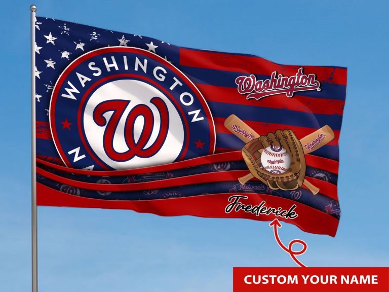 Personalized Washington Nationals custom name flag 6