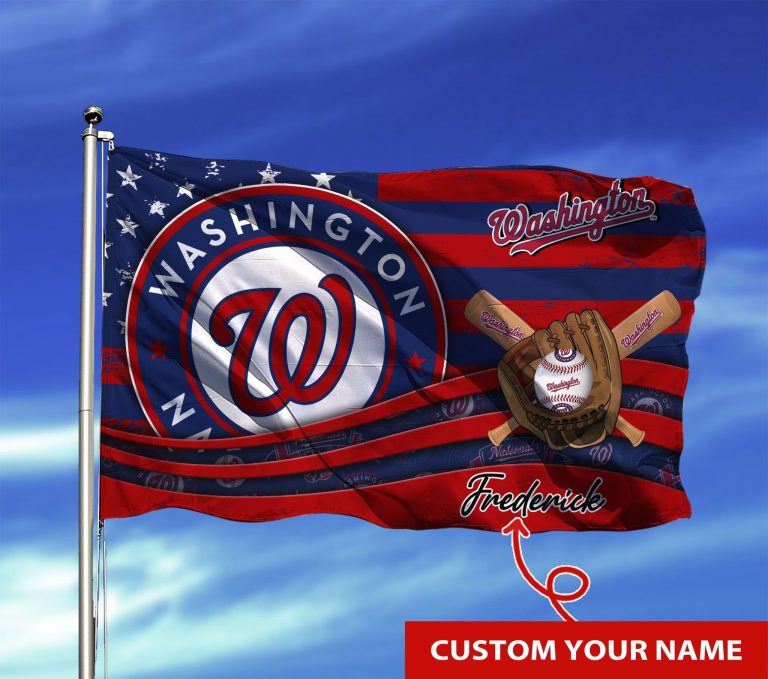 Personalized Washington Nationals custom name flag 8