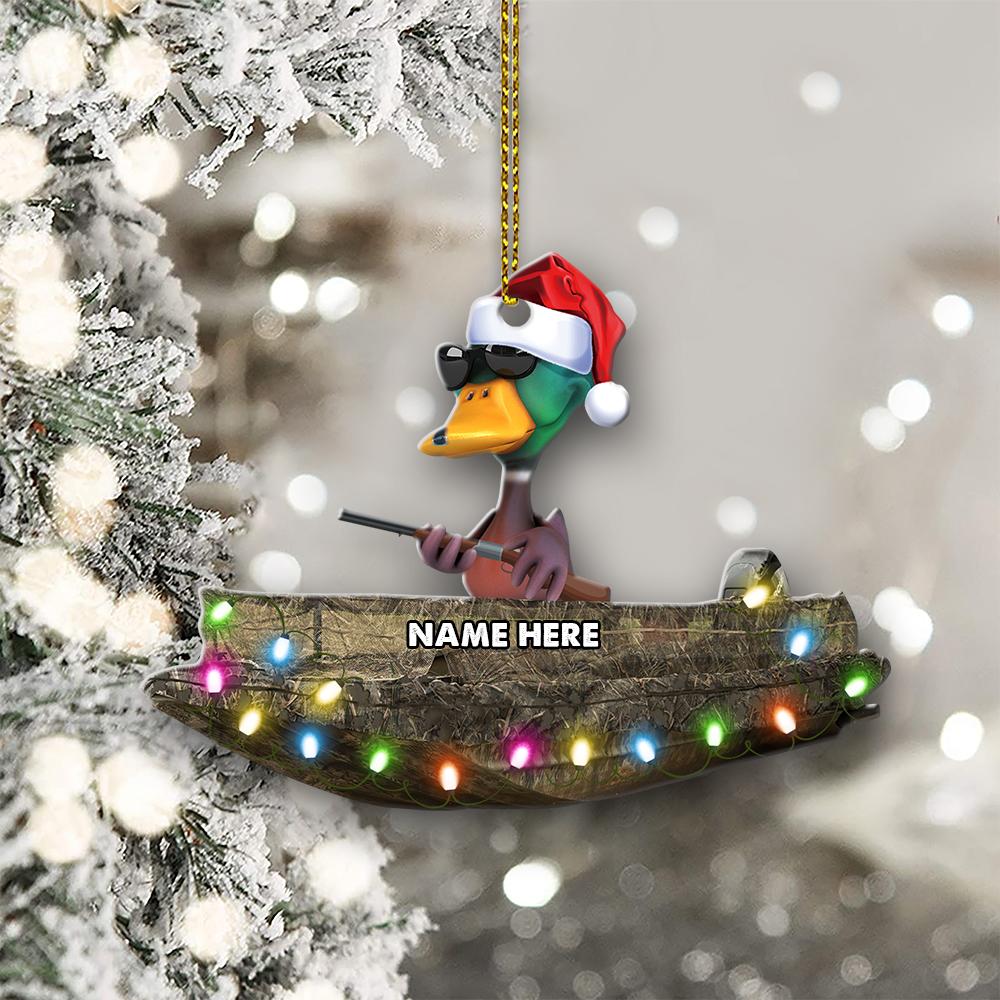 BEST Waterflow Duck Hunting custom Personalized Christmas hanging ornament 2