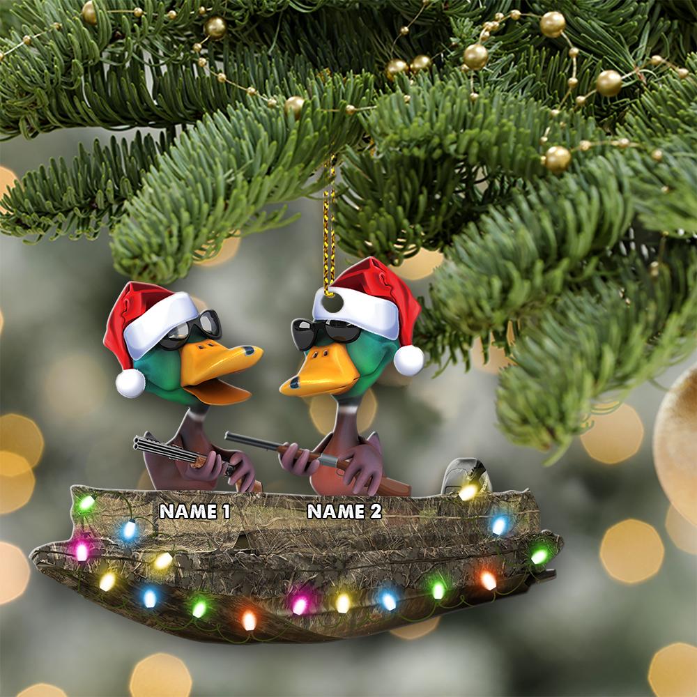 BEST Waterflow Duck Hunting custom Personalized Christmas hanging ornament 7