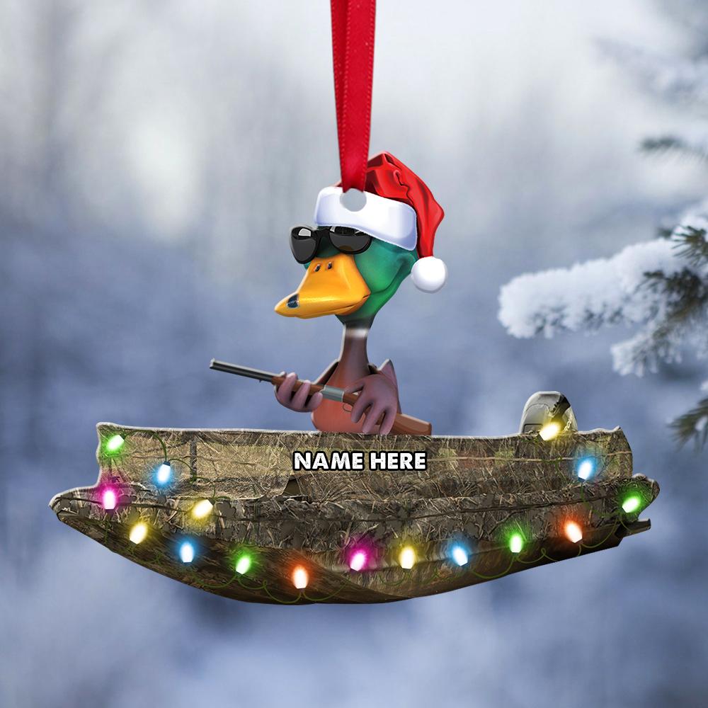 BEST Waterflow Duck Hunting custom Personalized Christmas hanging ornament 1