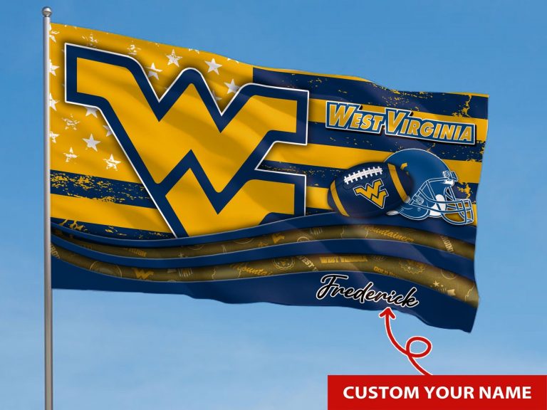 LIMITED West Virginia Mountaineers custom Personalized name flag 6